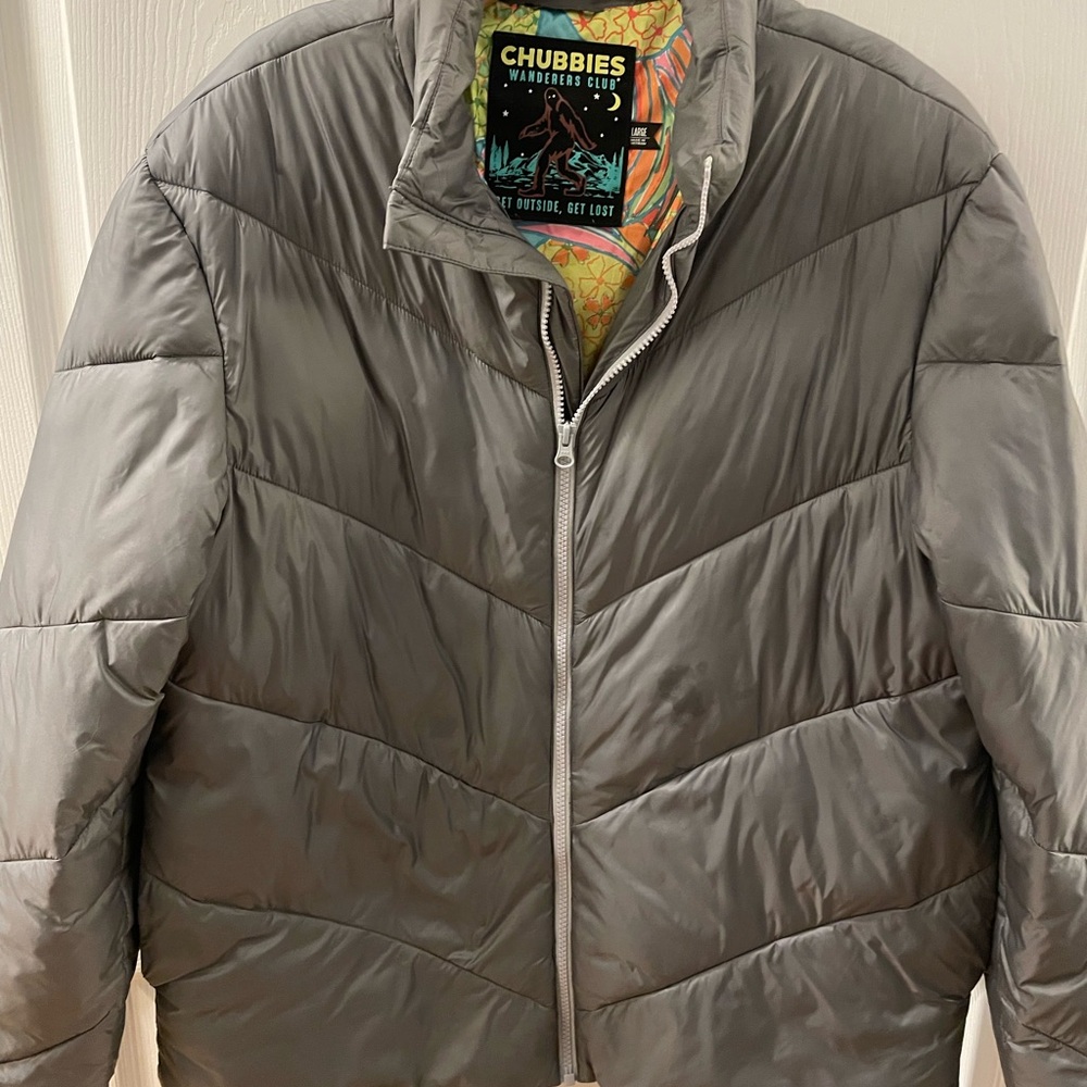 Chubbies Men's Silver Puffer Jacket